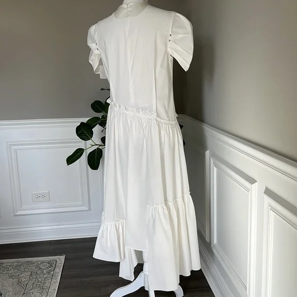 COMMISSION Canyon Mixed Media Dress in White sz 6 995$